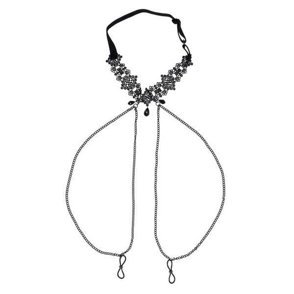 Sex & Mischief: Lace Collection Lace Collar with Nipple Ties