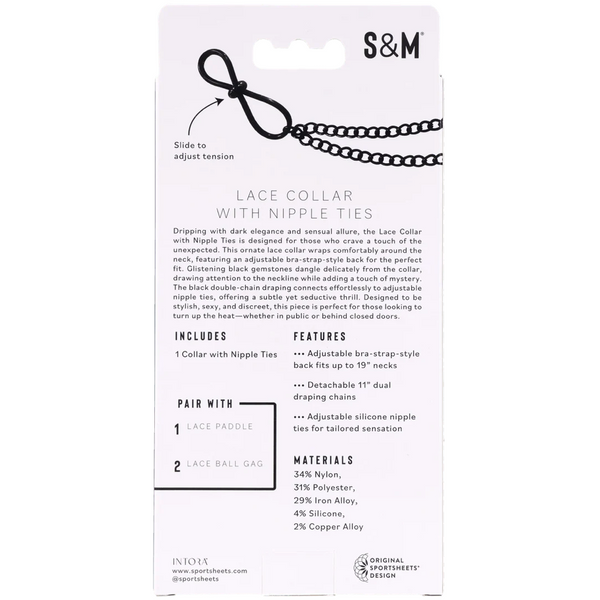 Sex & Mischief: Lace Collection Lace Collar with Nipple Ties