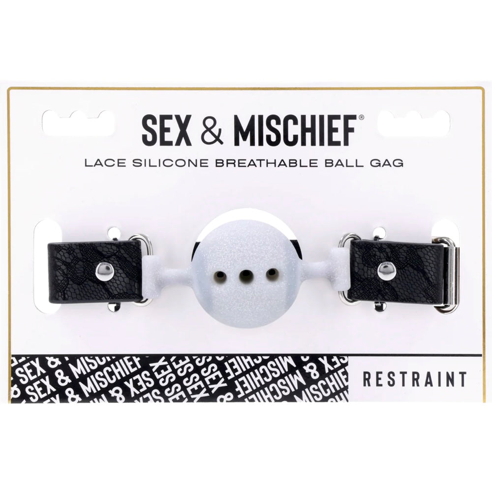 Sex & Mischief: Lace Collection Lace Silicone Breathable Ball Gag