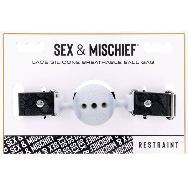 Sex & Mischief: Lace Collection Lace Silicone Breathable Ball Gag