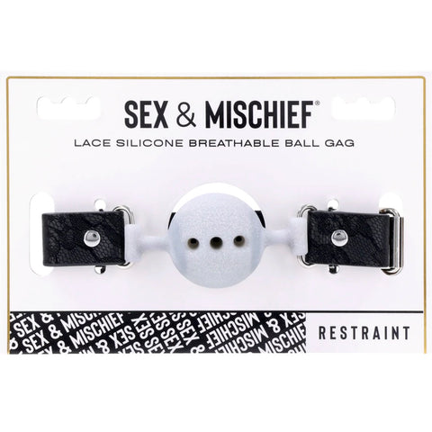 Sex & Mischief: Lace Collection Lace Silicone Breathable Ball Gag