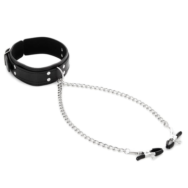 Sportsheets Collar with Nipple Clamps - Extreme Toyz Singapore - https://extremetoyz.com.sg - Sex Toys and Lingerie Online Store - Bondage Gear / Vibrators / Electrosex Toys / Wireless Remote Control Vibes / Sexy Lingerie and Role Play / BDSM / Dungeon Furnitures / Dildos and Strap Ons  / Anal and Prostate Massagers / Anal Douche and Cleaning Aide / Delay Sprays and Gels / Lubricants and more...