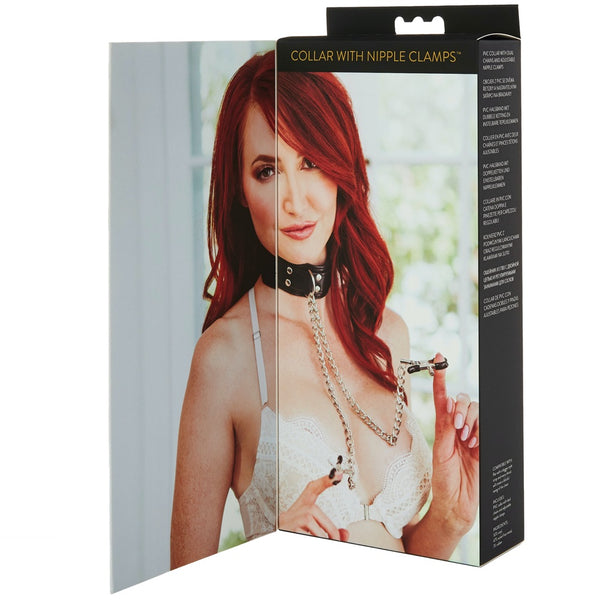 Sportsheets Collar with Nipple Clamps - Extreme Toyz Singapore - https://extremetoyz.com.sg - Sex Toys and Lingerie Online Store - Bondage Gear / Vibrators / Electrosex Toys / Wireless Remote Control Vibes / Sexy Lingerie and Role Play / BDSM / Dungeon Furnitures / Dildos and Strap Ons  / Anal and Prostate Massagers / Anal Douche and Cleaning Aide / Delay Sprays and Gels / Lubricants and more...