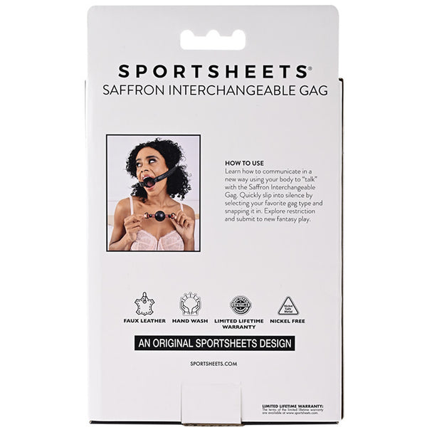 Sportsheets Saffron Interchangeable Gag - Extreme Toyz Singapore - https://extremetoyz.com.sg - Sex Toys and Lingerie Online Store - Bondage Gear / Vibrators / Electrosex Toys / Wireless Remote Control Vibes / Sexy Lingerie and Role Play / BDSM / Dungeon Furnitures / Dildos and Strap Ons &nbsp;/ Anal and Prostate Massagers / Anal Douche and Cleaning Aide / Delay Sprays and Gels / Lubricants and more...