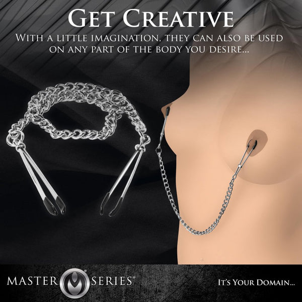 Master Series Reign Tweezer Nipple Vice - Extreme Toyz Singapore - https://extremetoyz.com.sg - Sex Toys and Lingerie Online Store - Bondage Gear / Vibrators / Electrosex Toys / Wireless Remote Control Vibes / Sexy Lingerie and Role Play / BDSM / Dungeon Furnitures / Dildos and Strap Ons  / Anal and Prostate Massagers / Anal Douche and Cleaning Aide / Delay Sprays and Gels / Lubricants and more...