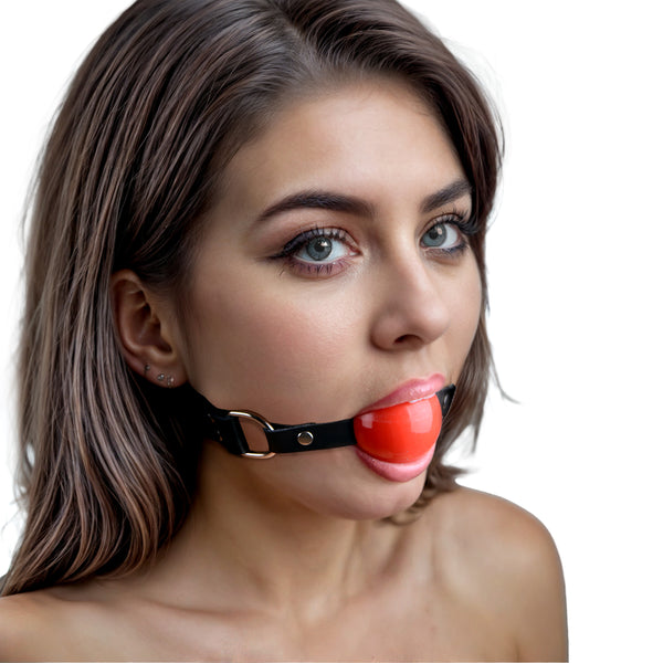 Leather Silicone Ball Gag