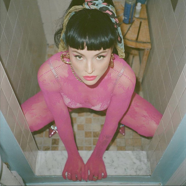 Seamless Floral Knitted Fishnet Catsuit Bodystocking