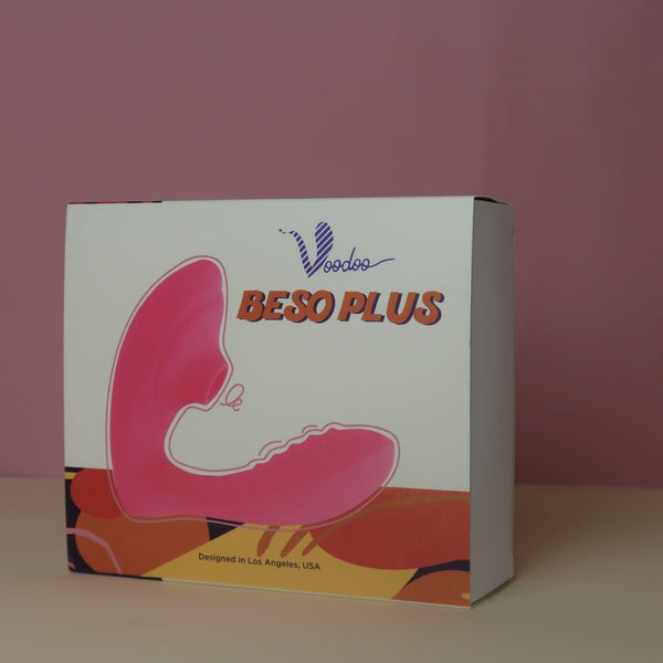 Beso Plus Rechargeable Air Pulse Suction G-Spot Vibrator - Pink