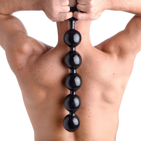 Master Series Black Baller Anal Beads - Extreme Toyz Singapore - https://extremetoyz.com.sg - Sex Toys and Lingerie Online Store - Bondage Gear / Vibrators / Electrosex Toys / Wireless Remote Control Vibes / Sexy Lingerie and Role Play / BDSM / Dungeon Furnitures / Dildos and Strap Ons  / Anal and Prostate Massagers / Anal Douche and Cleaning Aide / Delay Sprays and Gels / Lubricants and more...