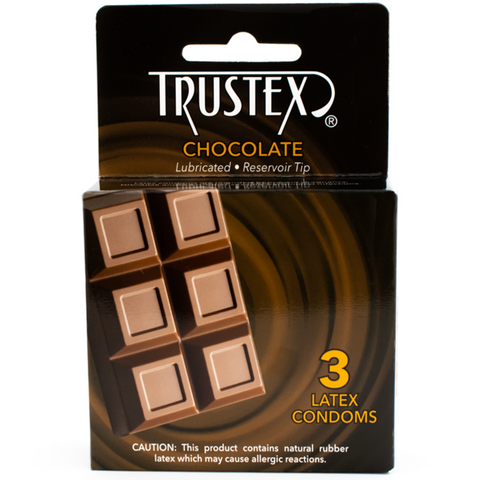 Chocolate Flavored Lubricated Condoms - 3 Pack