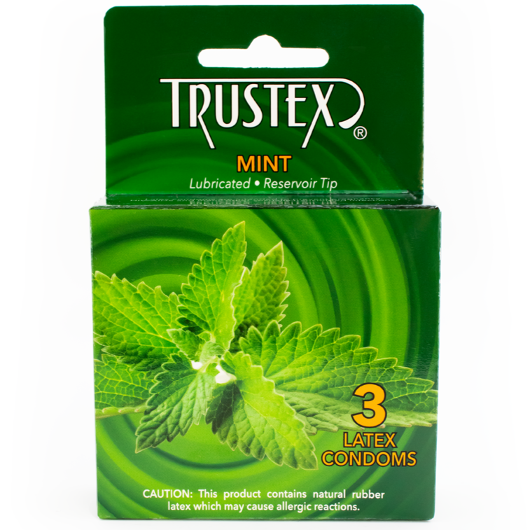 Mint Flavored Lubricated Condoms - 3 Pack