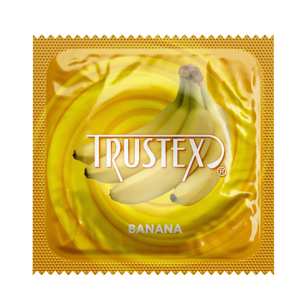 Banana Flavored Lubricated Condoms - 3 Pack