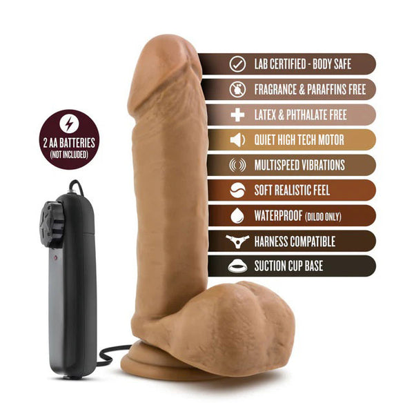 Coverboy Soccer Champ 8" Remote Control Vibrating Dildo with Balls