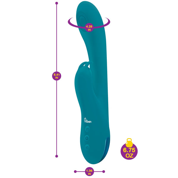 Vieben Razzle Rechargeable Thumping G-Spot Rabbit - Ocean - Extreme Toyz Singapore - https://extremetoyz.com.sg - Sex Toys and Lingerie Online Store - Bondage Gear / Vibrators / Electrosex Toys / Wireless Remote Control Vibes / Sexy Lingerie and Role Play / BDSM / Dungeon Furnitures / Dildos and Strap Ons &nbsp;/ Anal and Prostate Massagers / Anal Douche and Cleaning Aide / Delay Sprays and Gels / Lubricants and more...