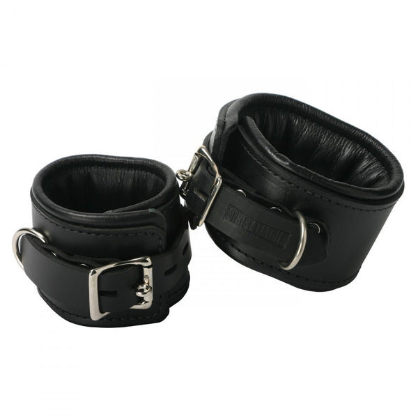 STRICT LEATHER Leather Padded Premium Locking Ankle Restraints - Extreme Toyz Singapore - https://extremetoyz.com.sg - Sex Toys and Lingerie Online Store - Bondage Gear / Vibrators / Electrosex Toys / Wireless Remote Control Vibes / Sexy Lingerie and Role Play / BDSM / Dungeon Furnitures / Dildos and Strap Ons  / Anal and Prostate Massagers / Anal Douche and Cleaning Aide / Delay Sprays and Gels / Lubricants and more...