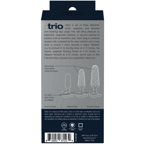 Trio Non-Vibrating Butt Plug Set