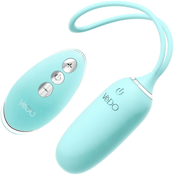 Kiwi Rechargeable Insertable Bullet Vibe with Remote - Turquoise