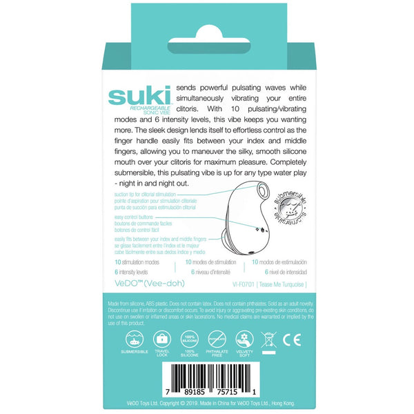 Suki Rechargeable Sonic Vibe - Turquoise