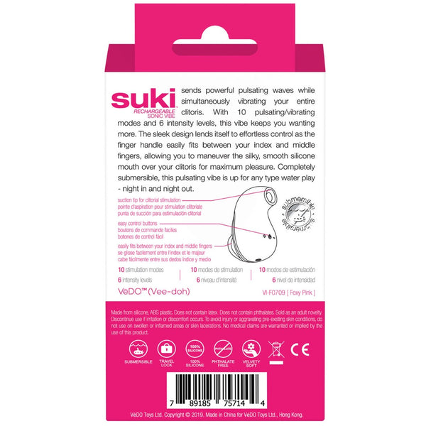 Suki Rechargeable Sonic Vibe - Pink