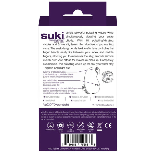 Suki Rechargeable Sonic Vibe - Purple