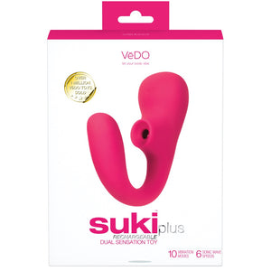 Suki Plus Rechargeable Dual Sonic Vibe - Pink