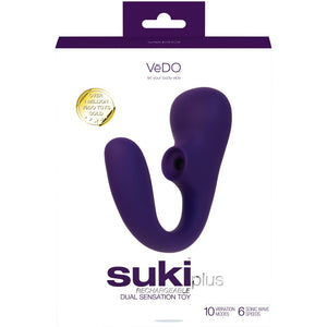 Suki Plus Rechargeable Dual Sonic Vibe - Purple