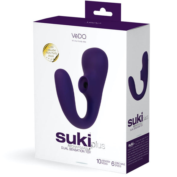 Suki Plus Rechargeable Dual Sonic Vibe - Purple