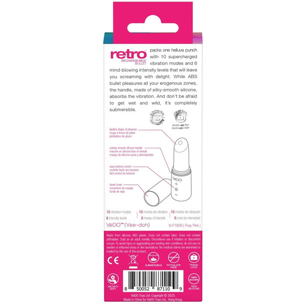 Retro Rechargeable Bullet - Pink