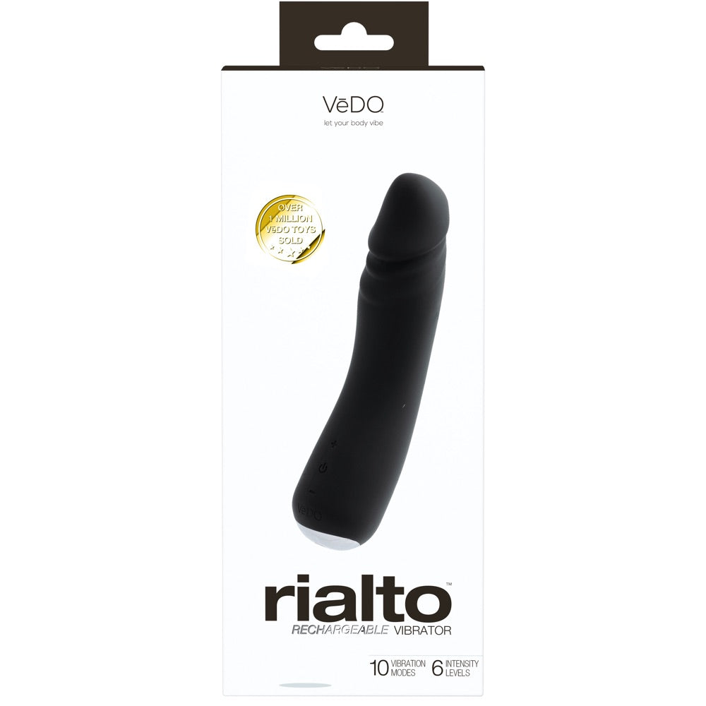 Rialto Rechargeable Vibrator - Black