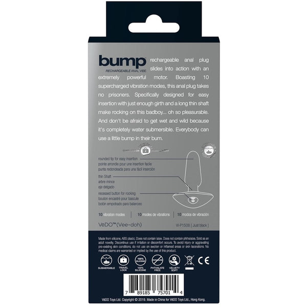 Bump Rechargeable Anal Vibe - Black