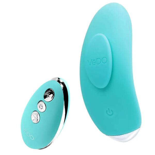 Niki Rechargeable Flexible Magnetic Panty Vibe with Remote - Turquoise