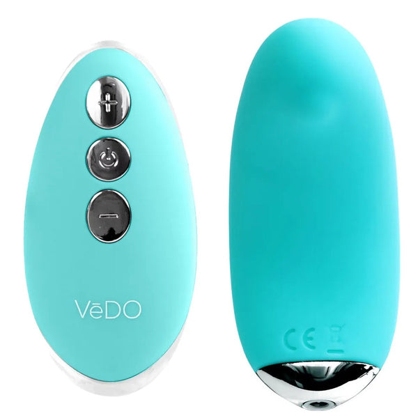 Niki Rechargeable Flexible Magnetic Panty Vibe with Remote - Turquoise