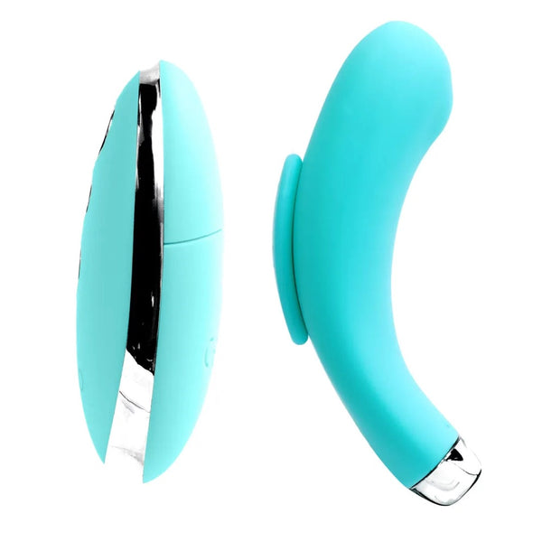 Niki Rechargeable Flexible Magnetic Panty Vibe with Remote - Turquoise