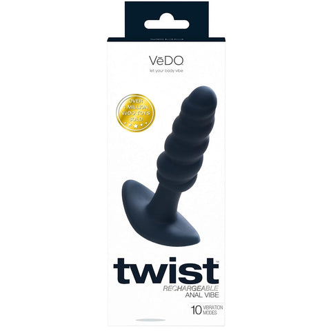 Twist Rechargeable Anal Vibe - Black