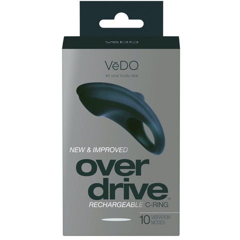 Overdrive Plus Rechargeable Vibrating C-Ring - Black