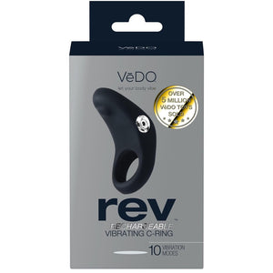 Rev Rechargeable Vibrating C-Ring - Black