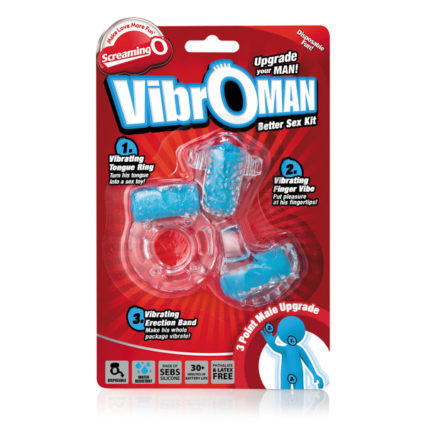 VibrOman All-In-One Better Sex Kit - Blue