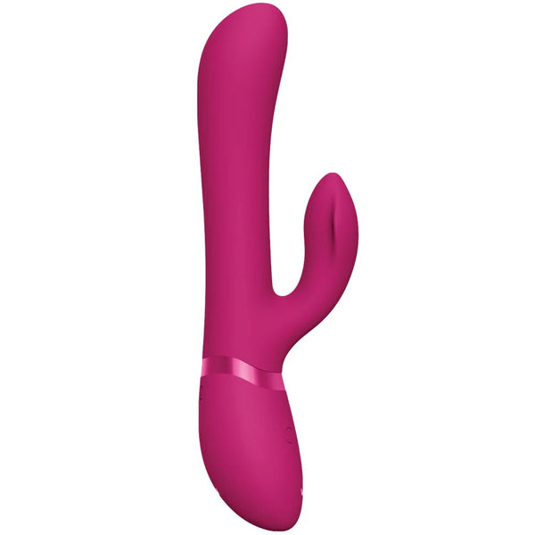VIVE Chou Double-Action G-Spot Rabbit & Clitoral Stimulator with 4 Attachments - Pink