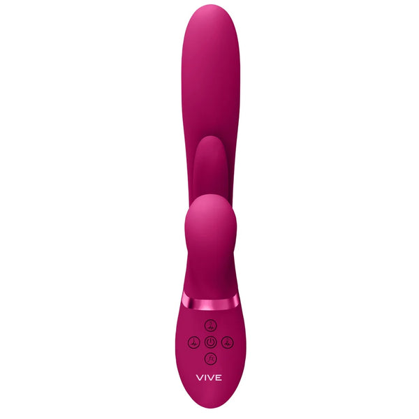 VIVE Kura Thrusting G-Spot Vibrator with Flapping Tongue & Pulse Wave Stimulator
