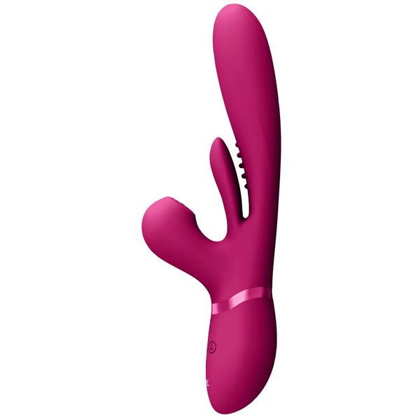 VIVE Kura Thrusting G-Spot Vibrator with Flapping Tongue & Pulse Wave Stimulator