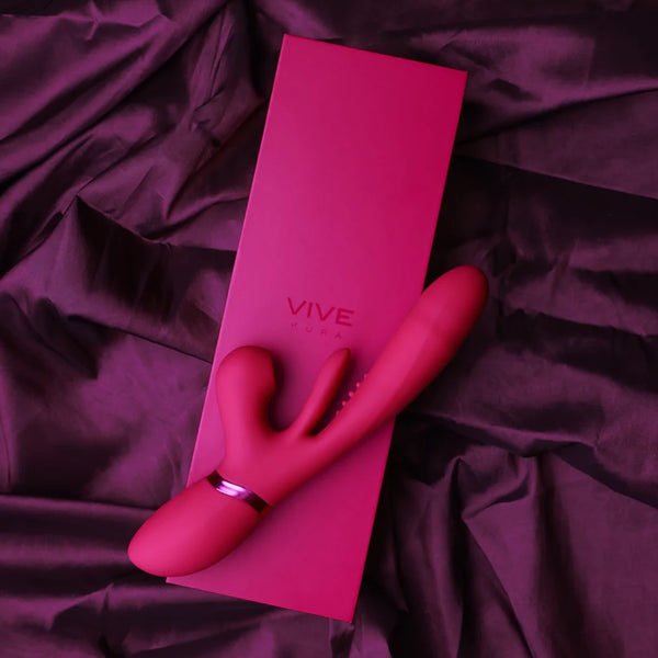 VIVE Kura Thrusting G-Spot Vibrator with Flapping Tongue & Pulse Wave Stimulator