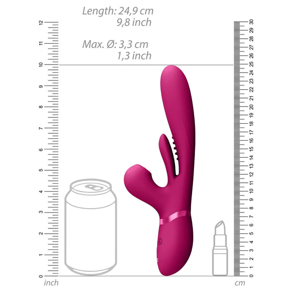 VIVE Kura Thrusting G-Spot Vibrator with Flapping Tongue & Pulse Wave Stimulator
