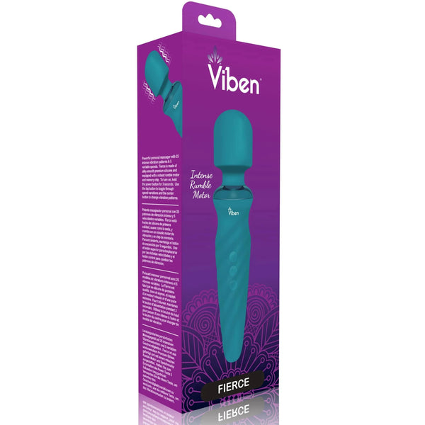 Fierce Intense Rechargeable Wand Massager - Ocean