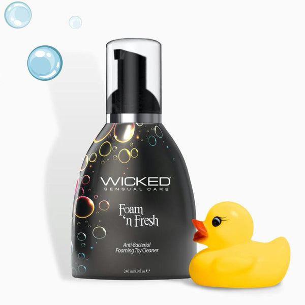 Wicked Sensual Care Foam 'N Fresh Anti-Bacterial Foaming Toy Cleaner - 8 oz. - Extreme Toyz Singapore - https://extremetoyz.com.sg - Sex Toys and Lingerie Online Store - Bondage Gear / Vibrators / Electrosex Toys / Wireless Remote Control Vibes / Sexy Lingerie and Role Play / BDSM / Dungeon Furnitures / Dildos and Strap Ons &nbsp;/ Anal and Prostate Massagers / Anal Douche and Cleaning Aide / Delay Sprays and Gels / Lubricants and more...