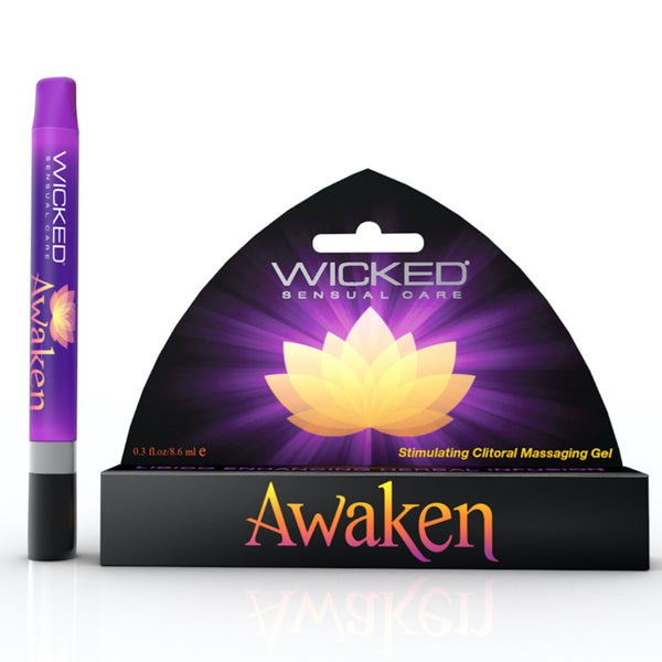 Wicked Sensual Care Awaken Stimulating Clitoral Massaging Gel - 0.3 oz. - Extreme Toyz Singapore - https://extremetoyz.com.sg - Sex Toys and Lingerie Online Store - Bondage Gear / Vibrators / Electrosex Toys / Wireless Remote Control Vibes / Sexy Lingerie and Role Play / BDSM / Dungeon Furnitures / Dildos and Strap Ons &nbsp;/ Anal and Prostate Massagers / Anal Douche and Cleaning Aide / Delay Sprays and Gels / Lubricants and more...