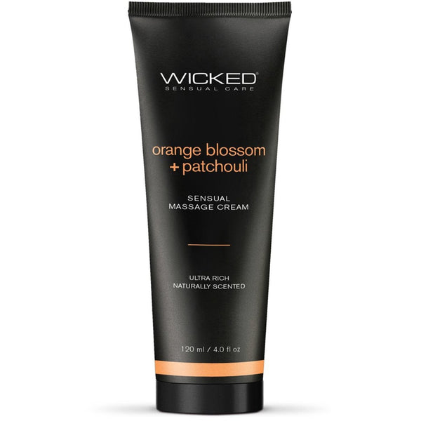 Wicked Sensual Care Orange Blossom + Patchouli Ultra Rich Naturally Scented Sensual Massage Cream - 4 oz. - Extreme Toyz Singapore - https://extremetoyz.com.sg - Sex Toys and Lingerie Online Store - Bondage Gear / Vibrators / Electrosex Toys / Wireless Remote Control Vibes / Sexy Lingerie and Role Play / BDSM / Dungeon Furnitures / Dildos and Strap Ons &nbsp;/ Anal and Prostate Massagers / Anal Douche and Cleaning Aide / Delay Sprays and Gels / Lubricants and more...