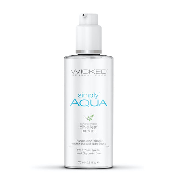 Wicked Sensual Care Simply Aqua Lubricant - Extreme Toyz Singapore - https://extremetoyz.com.sg - Sex Toys and Lingerie Online Store - Bondage Gear / Vibrators / Electrosex Toys / Wireless Remote Control Vibes / Sexy Lingerie and Role Play / BDSM / Dungeon Furnitures / Dildos and Strap Ons &nbsp;/ Anal and Prostate Massagers / Anal Douche and Cleaning Aide / Delay Sprays and Gels / Lubricants and more...