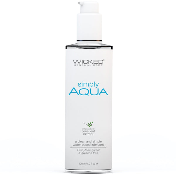 Wicked Sensual Care Simply Aqua Lubricant - Extreme Toyz Singapore - https://extremetoyz.com.sg - Sex Toys and Lingerie Online Store - Bondage Gear / Vibrators / Electrosex Toys / Wireless Remote Control Vibes / Sexy Lingerie and Role Play / BDSM / Dungeon Furnitures / Dildos and Strap Ons &nbsp;/ Anal and Prostate Massagers / Anal Douche and Cleaning Aide / Delay Sprays and Gels / Lubricants and more...