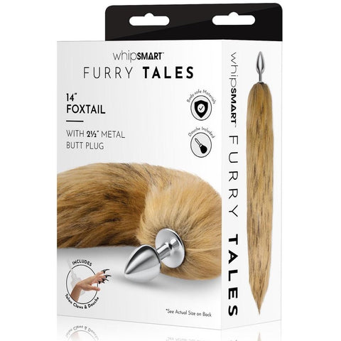 whipSMART Furry Tales 14" Fox Tail with 2.5" Metal Butt Plug (Includes Talon Claws and Douche) - Extreme Toyz Singapore - https://extremetoyz.com.sg - Sex Toys and Lingerie Online Store - Bondage Gear / Vibrators / Electrosex Toys / Wireless Remote Control Vibes / Sexy Lingerie and Role Play / BDSM / Dungeon Furnitures / Dildos and Strap Ons &nbsp;/ Anal and Prostate Massagers / Anal Douche and Cleaning Aide / Delay Sprays and Gels / Lubricants and more...