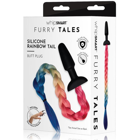 whipSMART Furry Tales Silicone Rainbow Tail Butt Plug (Includes Talon Claws and Douche) - Extreme Toyz Singapore - https://extremetoyz.com.sg - Sex Toys and Lingerie Online Store - Bondage Gear / Vibrators / Electrosex Toys / Wireless Remote Control Vibes / Sexy Lingerie and Role Play / BDSM / Dungeon Furnitures / Dildos and Strap Ons &nbsp;/ Anal and Prostate Massagers / Anal Douche and Cleaning Aide / Delay Sprays and Gels / Lubricants and more...